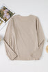 Asymmetric Exposed Seam Detail Drop Shoulder Crew Neck Pullover Top