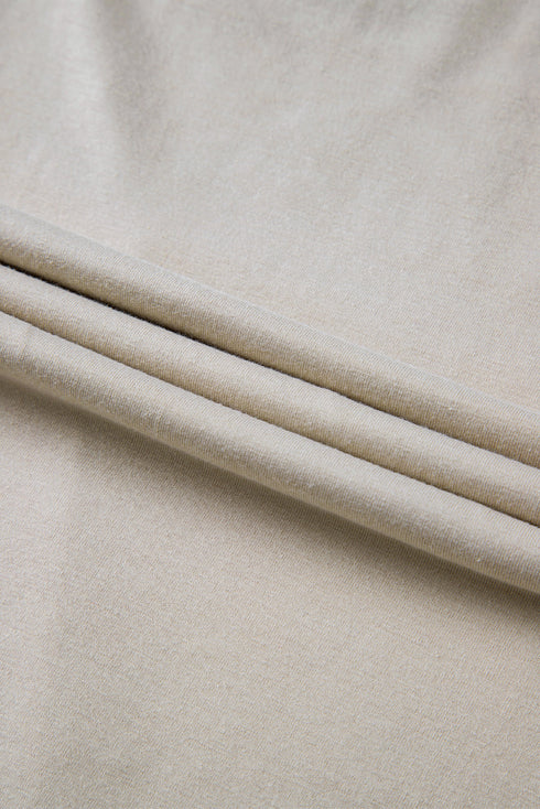 Asymmetric Exposed Seam Detail Drop Shoulder Crew Neck Pullover Top