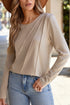 Asymmetric Exposed Seam Detail Drop Shoulder Crew Neck Pullover Top