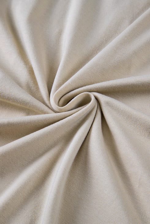 Asymmetric Exposed Seam Detail Drop Shoulder Crew Neck Pullover Top