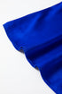 Asymmetric One Shoulder Satin Bell Sleeve Blouse