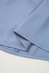 Asymmetric Pleated Turtleneck Bell Sleeve Satin Blouse