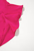 Asymmetric Ruffle Sleeve Smooth Satin Finish Elegant Blouse