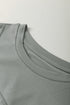 Asymmetric Seam Detail Short Sleeve Knit Top