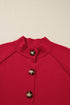 Asymmetrical Button Funnel Neck Pocketed Jacket