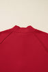Asymmetrical Button Funnel Neck Pocketed Jacket