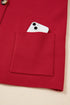 Asymmetrical Button Funnel Neck Pocketed Jacket
