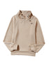Asymmetrical Button Neck Geometric Textured Knit Pullover