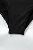 Asymmetrical Chain Detail Textured Cutout One Piece Swimsuit