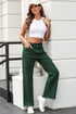 Asymmetrical Crossed Waist Raw Hem Shift Denim Jeans