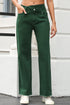 Asymmetrical Crossed Waist Raw Hem Shift Denim Jeans