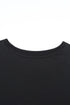 Asymmetrical Cutout Button Accent Long Sleeve Ribbed Knit Top