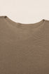 Asymmetrical Ribbed Batwing Short Sleeve Knit Top