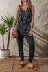 Athleisure Chic Sleeveless Tank Tie Waist Pocketed Jogger Jumpsuit