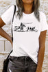 Authentic Western Rodeo Graphic Casual Summer Cotton Blend Tee Shirt