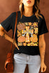 Autumn Blessings Cross Pumpkin Floral Graphic Tee Top
