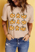 Autumn Floral Pumpkin Patch Graphic Short Sleeve Tee