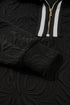 Autumn Stroll Jacquard Textured Quarter Zipper Shift Dress