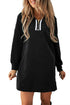 Autumn Stroll Jacquard Textured Quarter Zipper Shift Dress