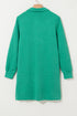 Autumn Stroll Jacquard Textured Quarter Zipper Shift Dress