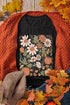 Autumnal Bloom Pumpkin Patch Floral Botanical Graphic Tee