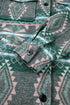 Aztec Geometric Print Button Front Long Sleeve Shacket