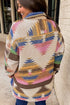 Aztec Print Western Button Up Shirt Jacket