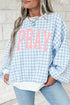 Pray Slogan Bold Faith Letter Graphic Pullover Sweatshirt