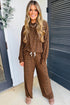 Leopard Print Long Sleeve Top Relaxed Pant Set
