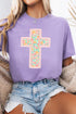 Floral Cross Christian Easter Casual Graphic Tee