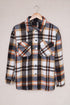 Relaxed Fit Brushed Plaid Button Down Shirt