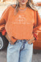 Pure Polyester Embroidered Pumpkin Faith Graphic Sweatshirt