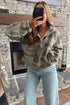 Western Print Sherpa Fleece Pullover Long Sleeve Sweatshirt