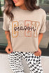 Polyester Embroidered Slogan Short Sleeve Graphic Tee
