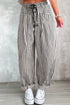 Southern Belle Striped Drawstring Loose Denim Pants