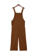 Polyester Corduroy Wide Leg Bib Overalls Jumpsuit