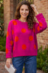 Viscose Polyester Playful Polka Dot Pattern Sweater