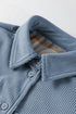 Reversible Casual Corduroy Button Up Plaid Shacket
