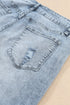 Distressed Frayed Slim Fit High Waist Denim Jeans