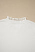 Lace Trim Neck Cuff Patchwork Long Sleeve Pullover Sweater