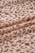 Leopard Print Foldover Off Shoulder Sheer Long Sleeve Mesh Top