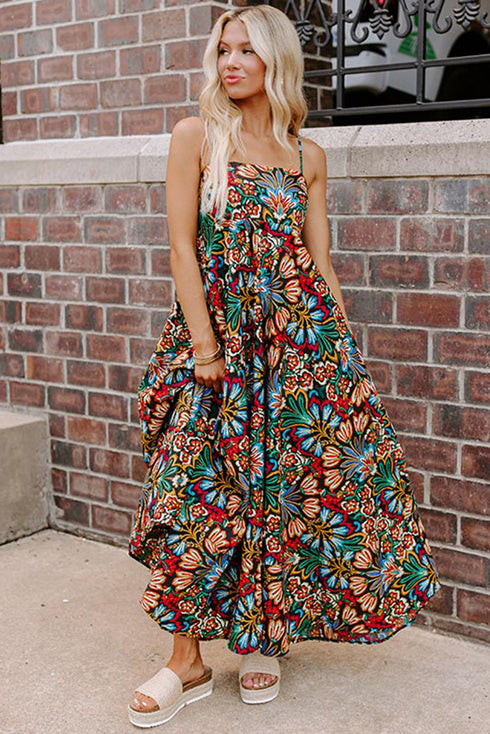 The Coastal Breeze Floral Maxi Dress