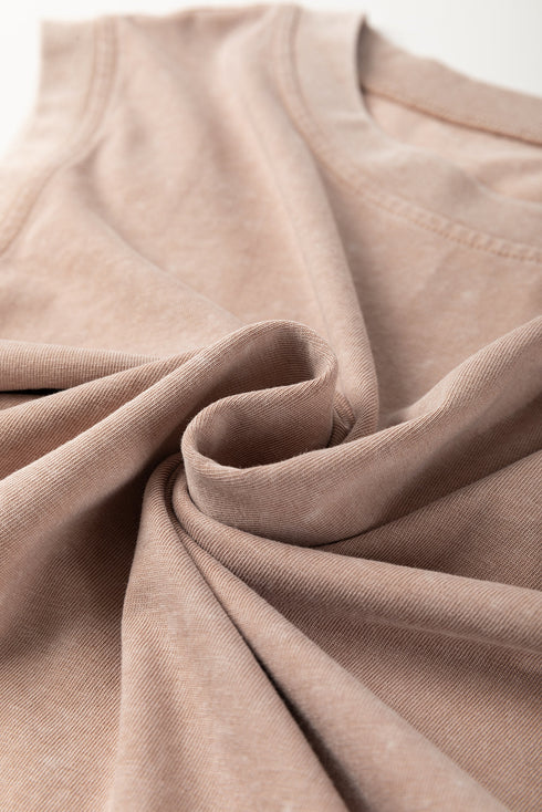 Mineral Wash Tank Top Split Skirt Two Piece Dress