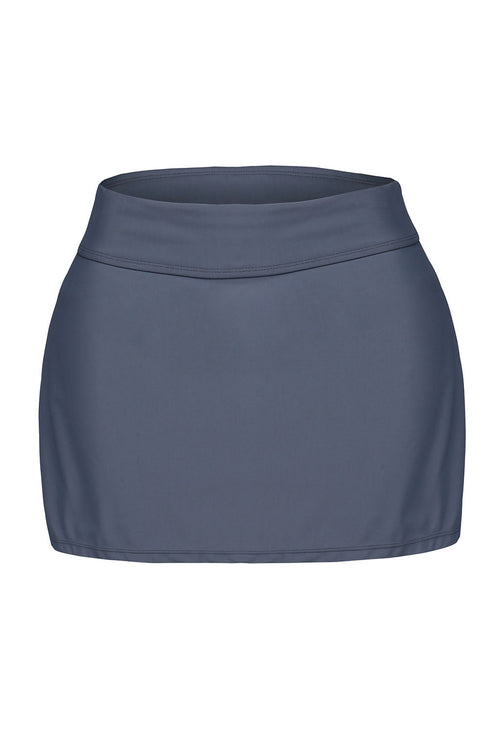 Wide Waistband Smooth Stretch Mini Swim Skirt