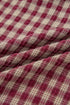 Country Plaid Keyhole Pleated Button Detail Long Sleeve Blouse
