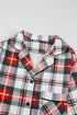 Plaid Print Long Sleeve Two Piece Pajama Set Sleepwear