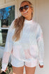 Floral Quilted Mock Neck Top Short Set