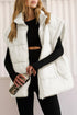 Solid Casual Oversized Stand Neck Puffer Vest
