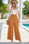 Casual High Rise Wide Leg Suspender Pants