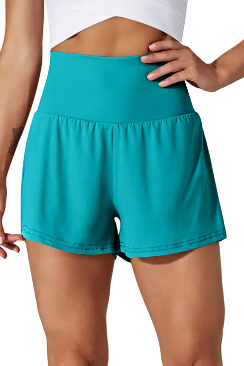 High Rise Wide Waistband Flowy Performance Shorts